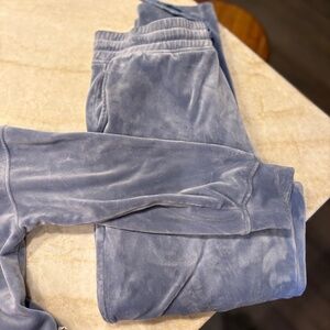 UGG velour hoodie and matching joggers in dusty blue